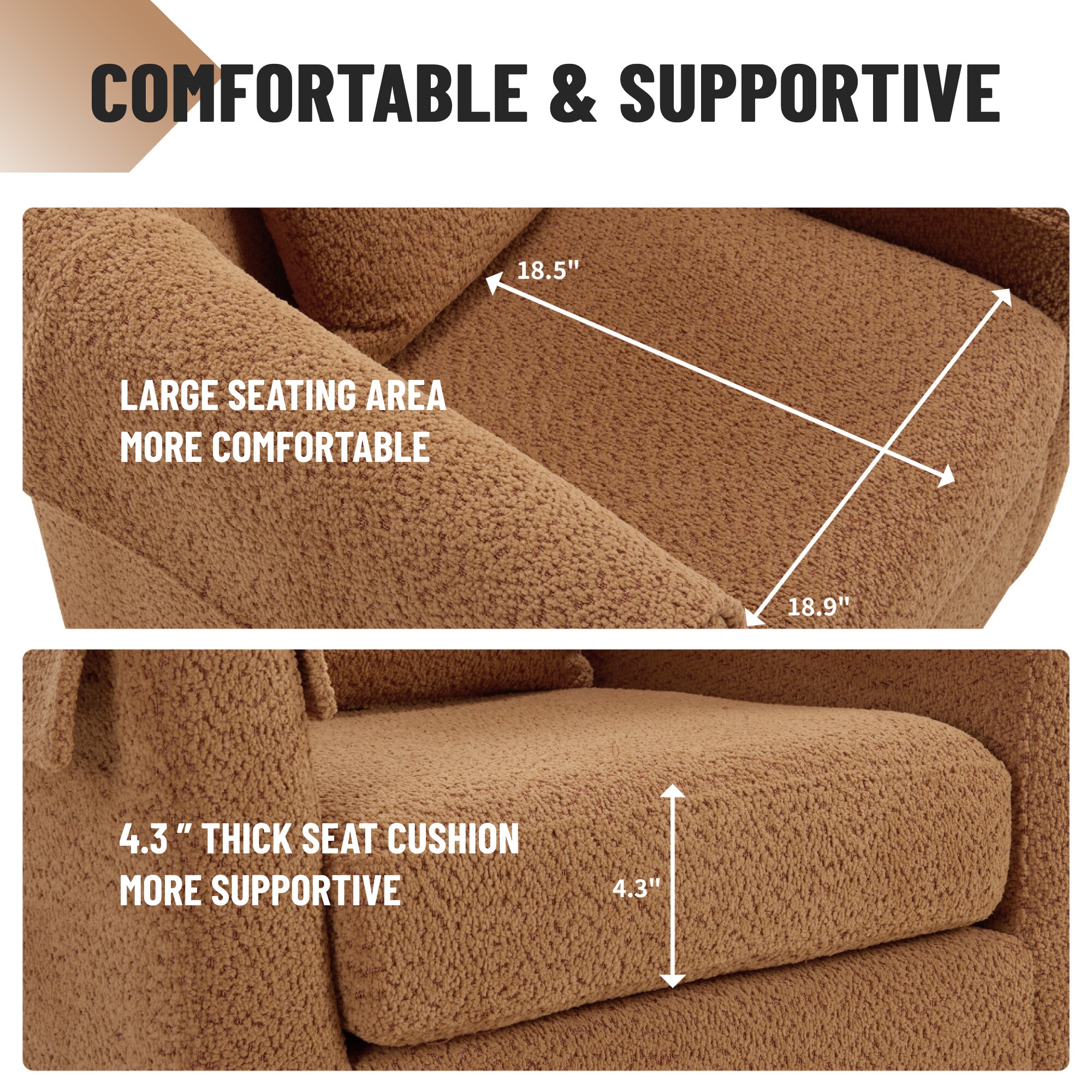 Swivel Accent Chair with Ottoman Set, Modern Chenille Barrel Armchair with Removable Back Pillow & 2 Armrest Covers for Living Room, Bedroom, Office, Yellow